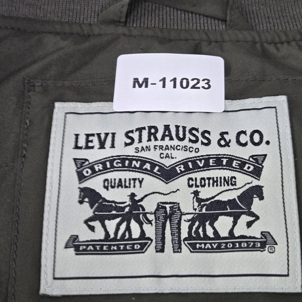 Levi's Men Jacket XL Green Bomber Normcore‎ Logo Long Sleeve